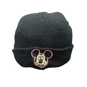 Walt Disney World Black Mickey‎ Mouse Knit Winter Hat Beanie